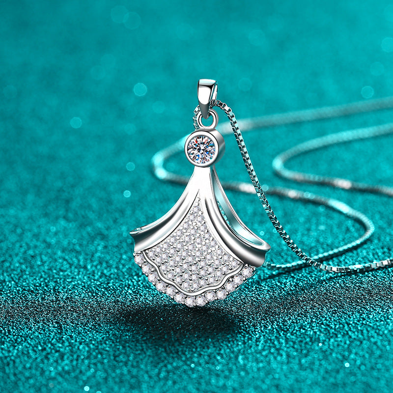 Moissanite Necklaces in 925 Sterling Silver 0.879ct