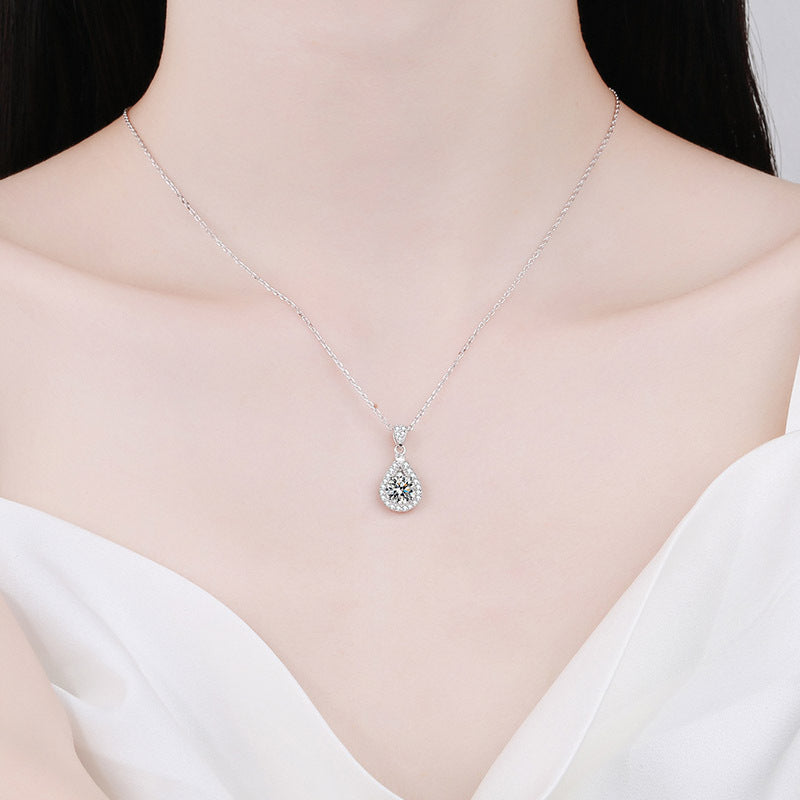 Moissanite Necklaces in 925 Sterling Silver 1ct 2ct 3ct 5ct