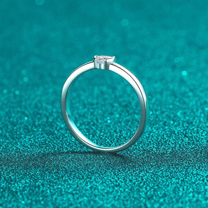 Moissanite Ring in 925 Sterling Silver