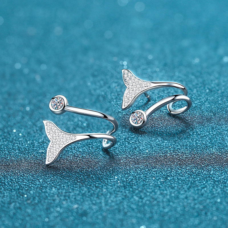 Moissanite Earrings in 925 Sterling Silver