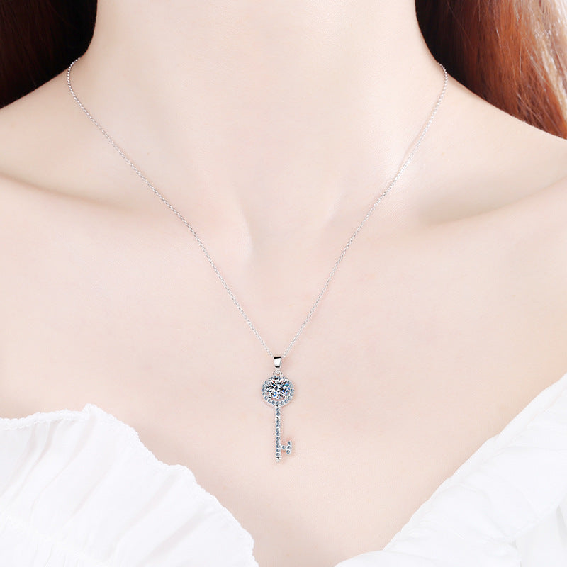 Moissanite Necklaces in 925 Sterling Silver 0.5ct 1ct