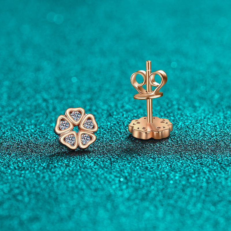 Moissanite Earrings in 925 Sterling Silver