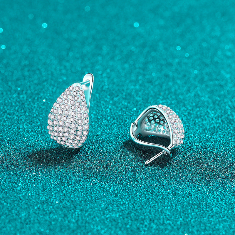 Moissanite Earrings in 925 Sterling Silver