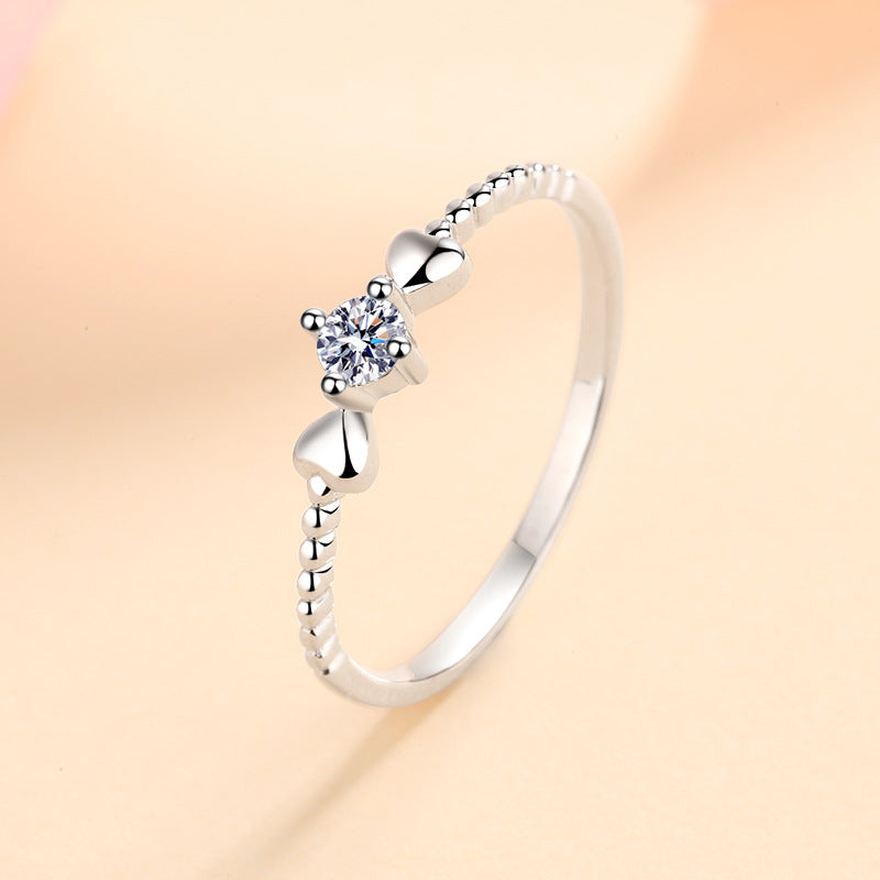 Moissanite Ring in 925 Sterling Silver