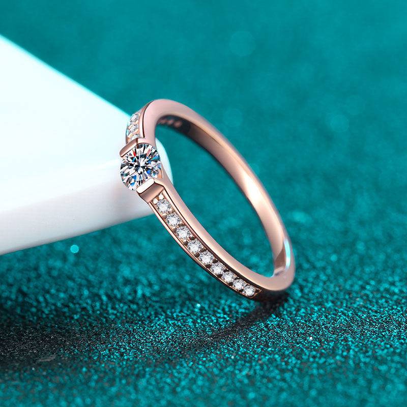 Moissanite Ring in 925 Sterling Silver