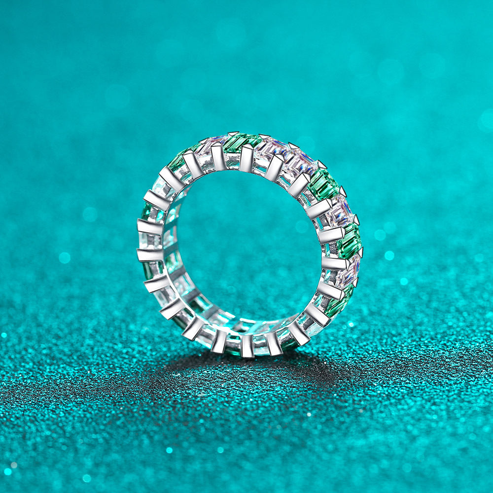 Moissanite Ring in 925 Sterling Silver