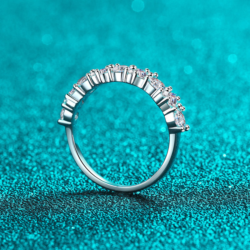 Moissanite Ring in 925 Sterling Silver