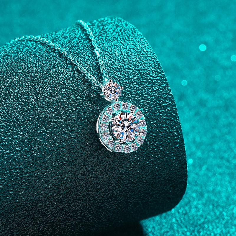 Moissanite Necklaces in 925 Sterling Silver 1.3ct