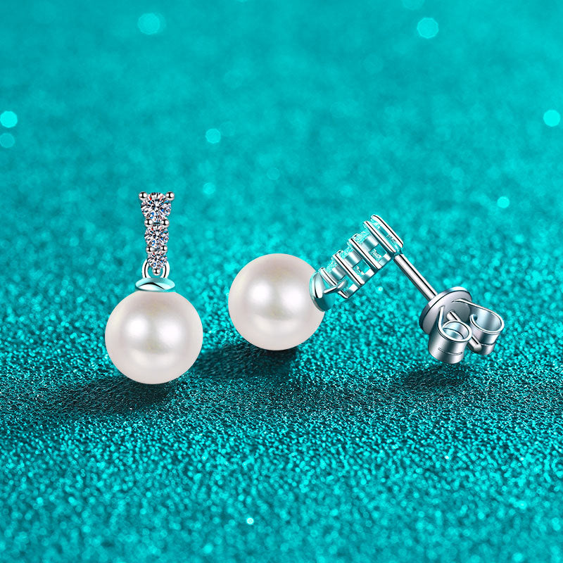 Moissanite Earrings in 925 Sterling Silver