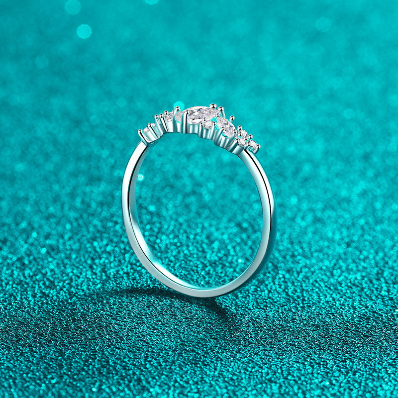 Moissanite Ring in 925 Sterling Silver
