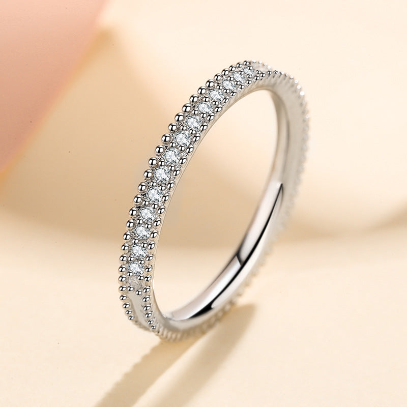 Moissanite Ring in 925 Sterling Silver