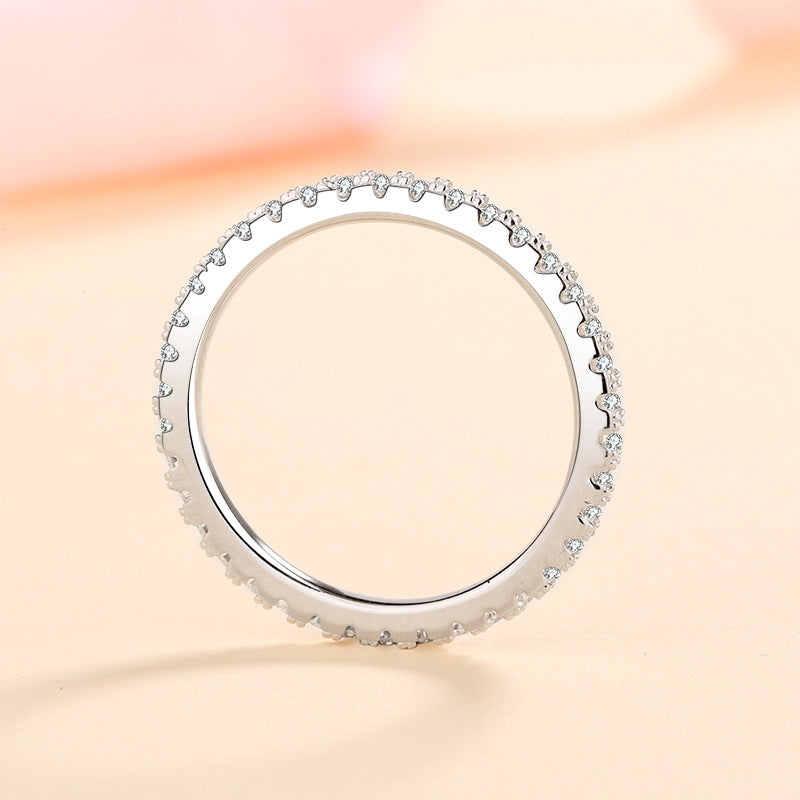 Moissanite Ring in 925 Sterling Silver