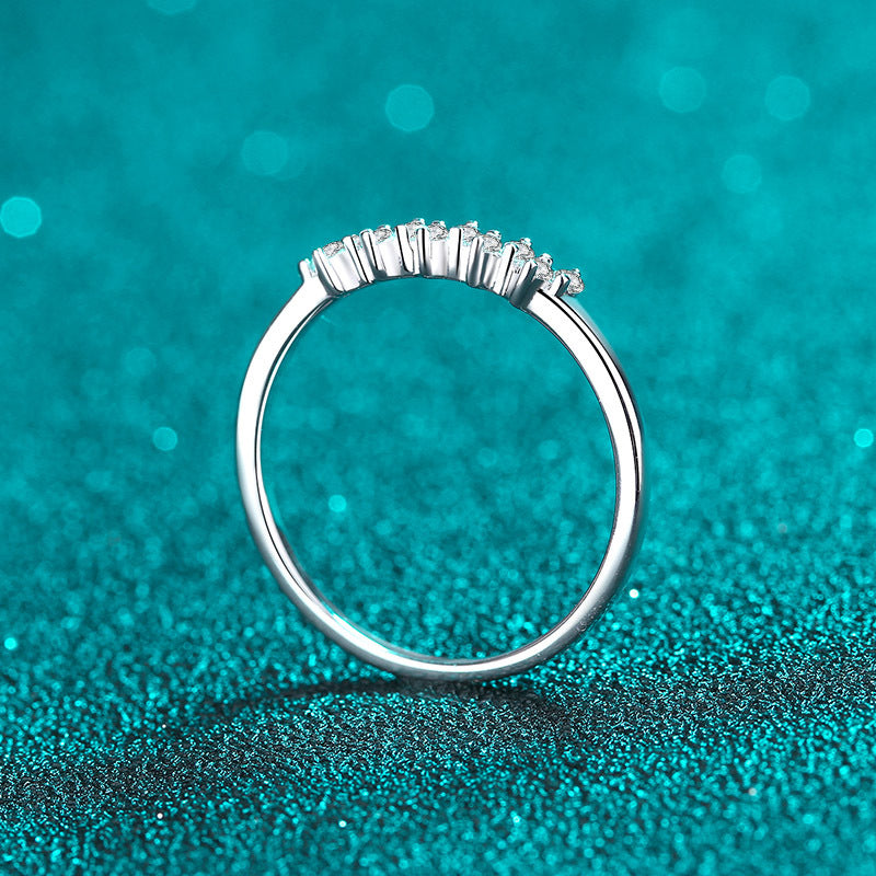 Moissanite Ring in 925 Sterling Silver