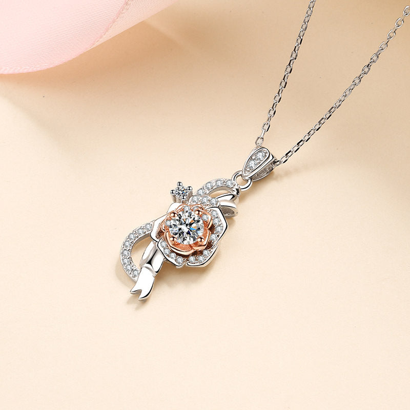 Moissanite Necklaces in 925 Sterling Silver 0.5ct