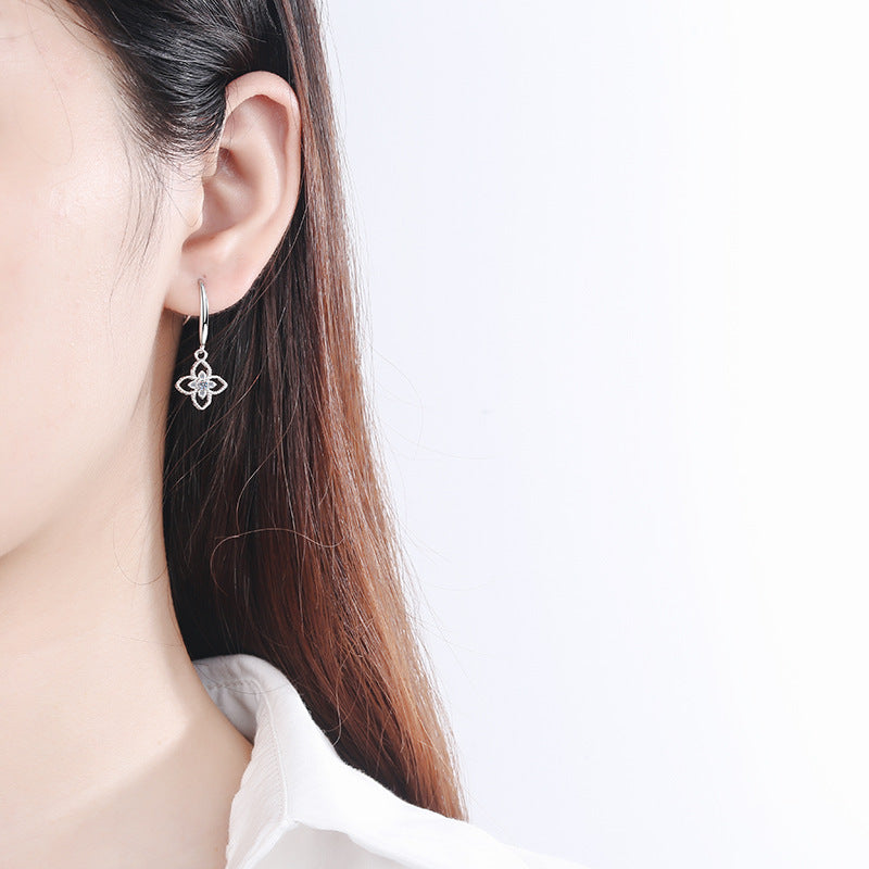 Moissanite Earrings in 925 Sterling Silver