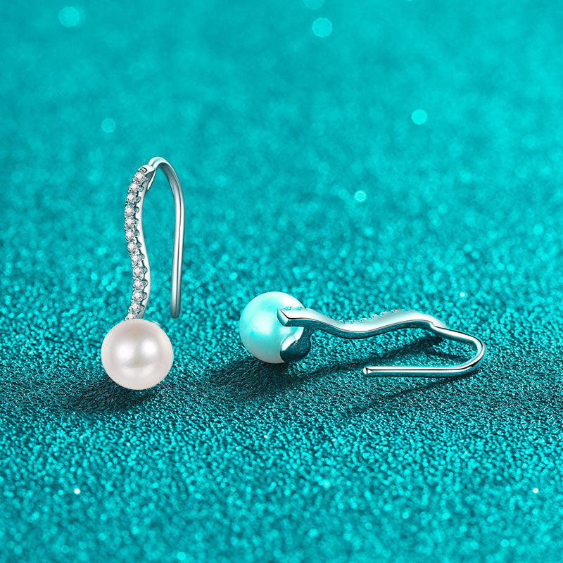 Moissanite Earrings in 925 Sterling Silver