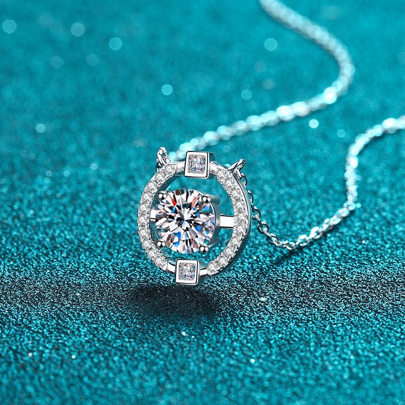 Moissanite Necklaces in 925 Sterling Silver 0.5ct 1ct 2ct 3ct