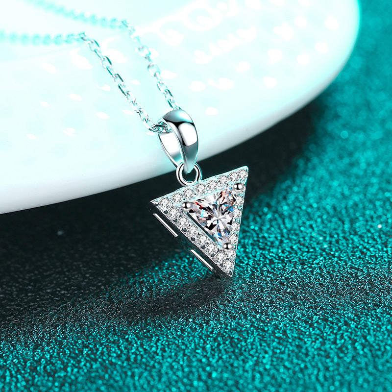 Moissanite Necklaces in 925 Sterling Silver 0.5ct 1ct