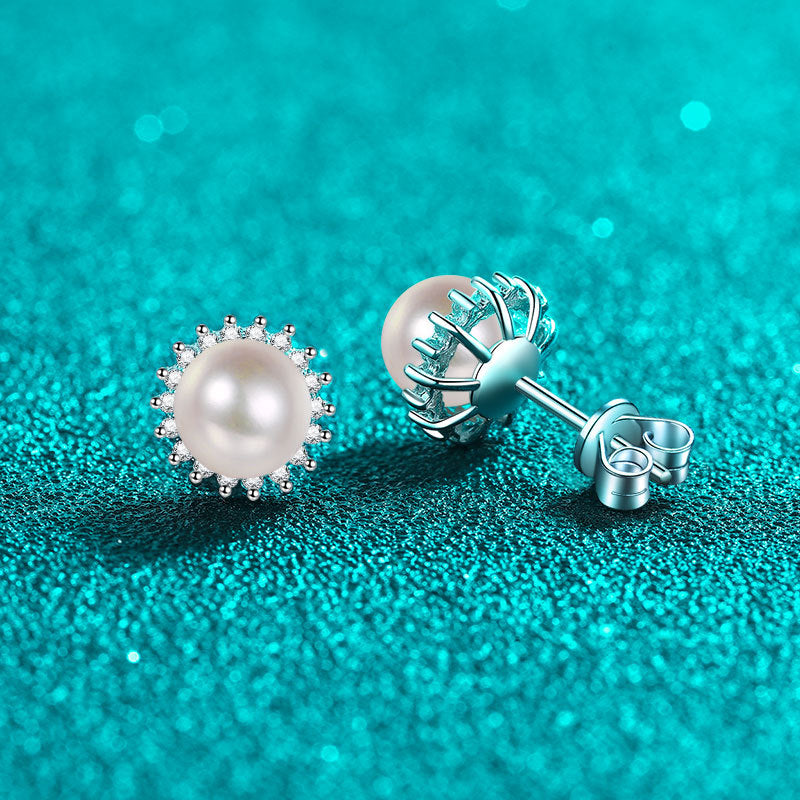 Moissanite Earrings in 925 Sterling Silver