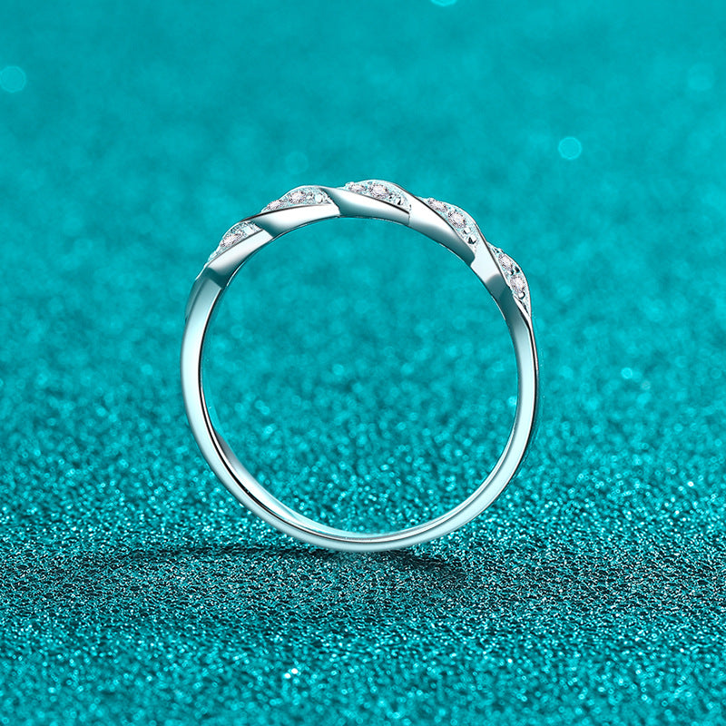 Moissanite Ring in 925 Sterling Silver