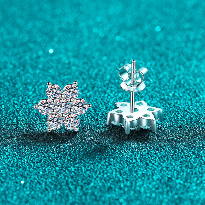 Moissanite Earrings in 925 Sterling Silver