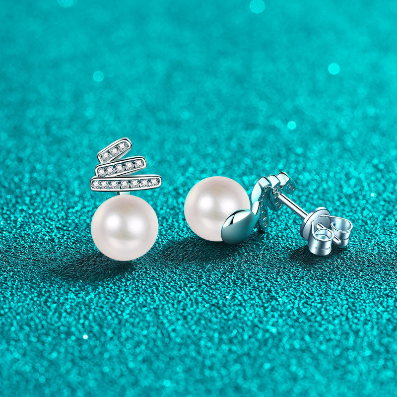 Moissanite Earrings in 925 Sterling Silver