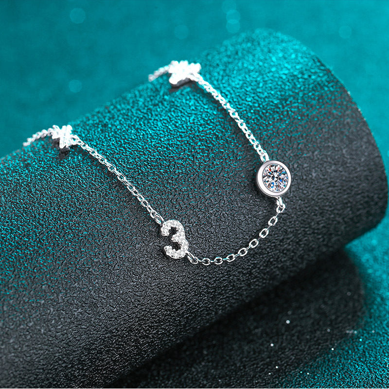 Moissanite Bracelets in 925 Sterling Silver 0.5ct