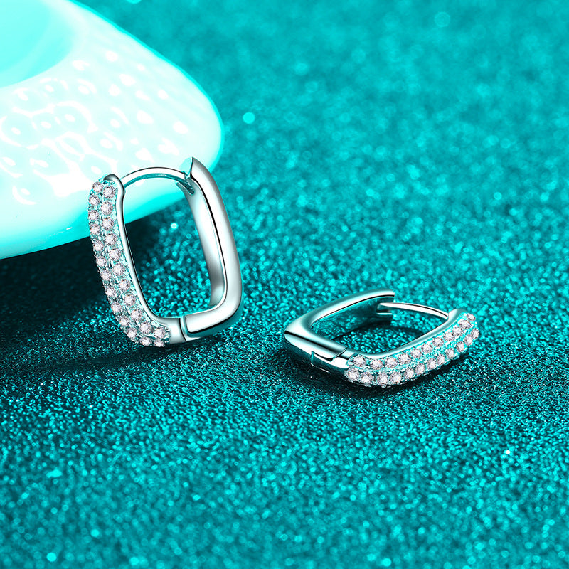 Moissanite Earrings in 925 Sterling Silver