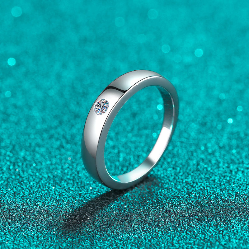 Moissanite Ring in 925 Sterling Silver