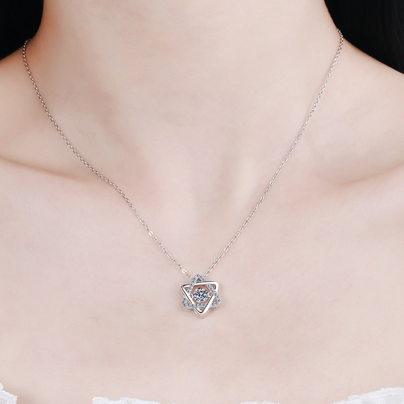 Moissanite Necklaces in 925 Sterling Silver 0.5ct