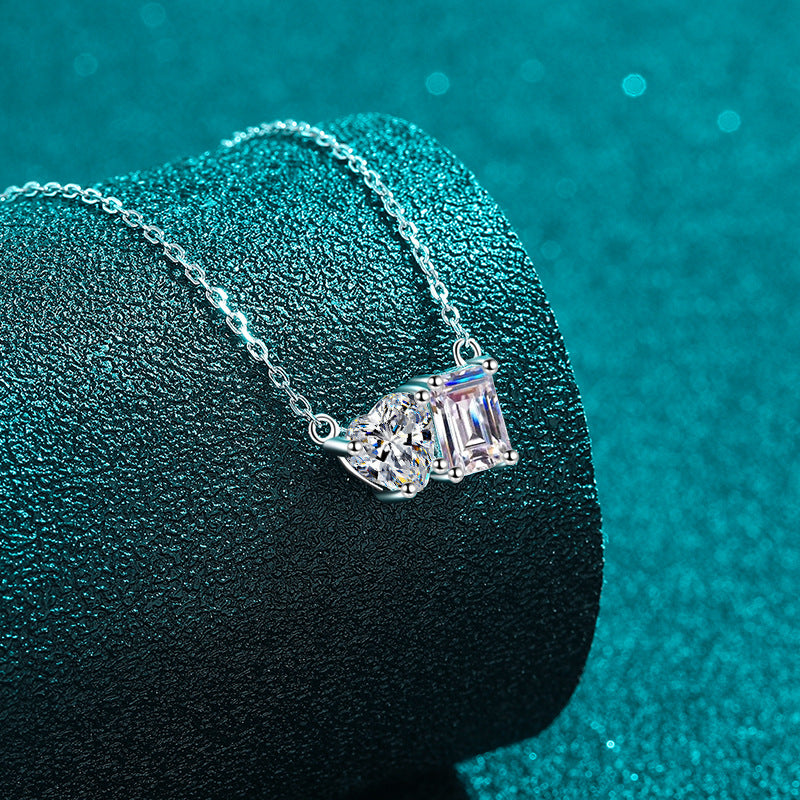 Moissanite Necklaces in 925 Sterling Silver 2ct