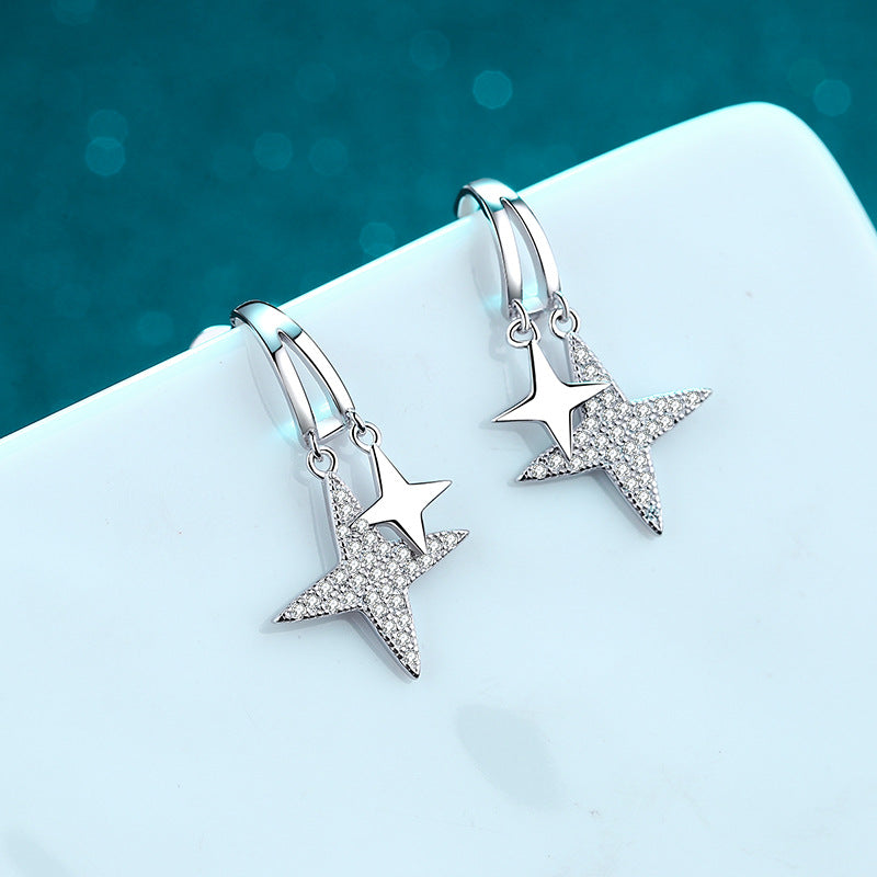 Moissanite Earrings in 925 Sterling Silver