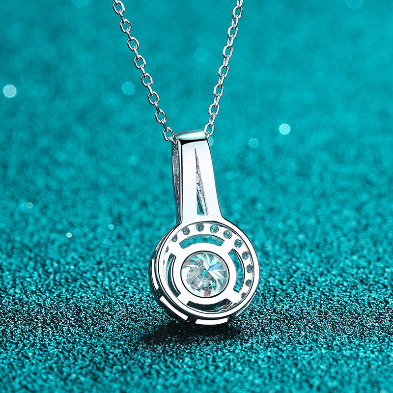 Moissanite Necklaces in 925 Sterling Silver 0.5ct 1ct 2ct 5ct