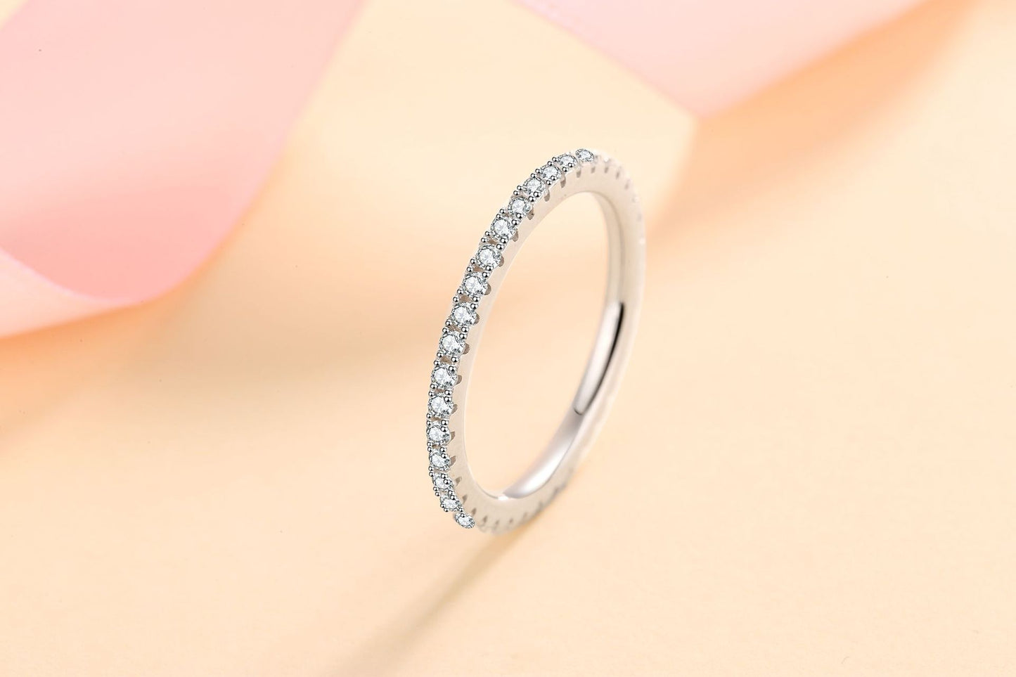 Moissanite Ring in 925 Sterling Silver