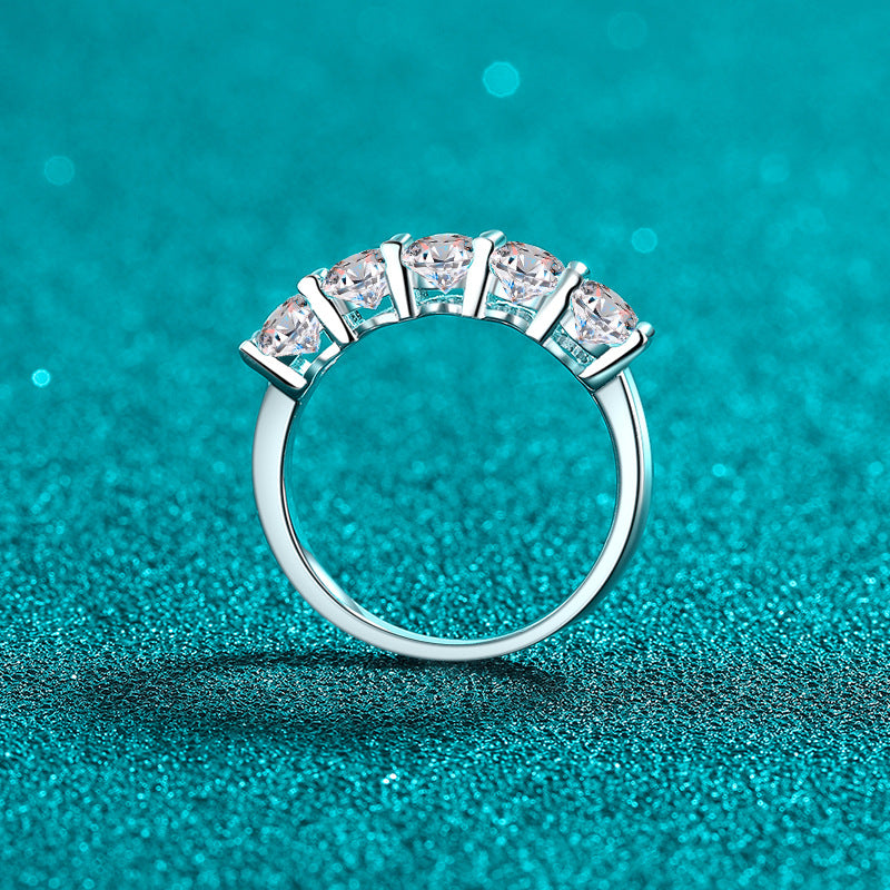 Moissanite Ring in 925 Sterling Silver