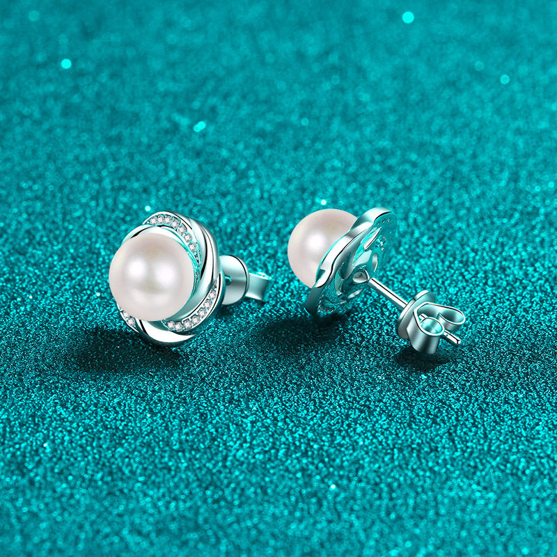 Moissanite Earrings in 925 Sterling Silver