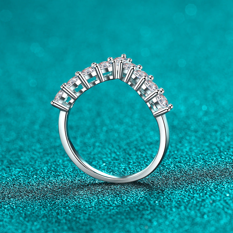 Moissanite Ring in 925 Sterling Silver