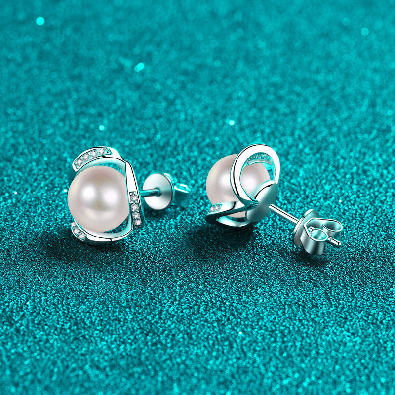 Moissanite Earrings in 925 Sterling Silver