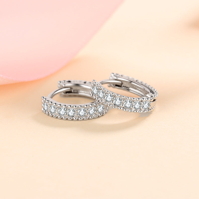 Moissanite Earrings in 925 Sterling Silver 0.14ct