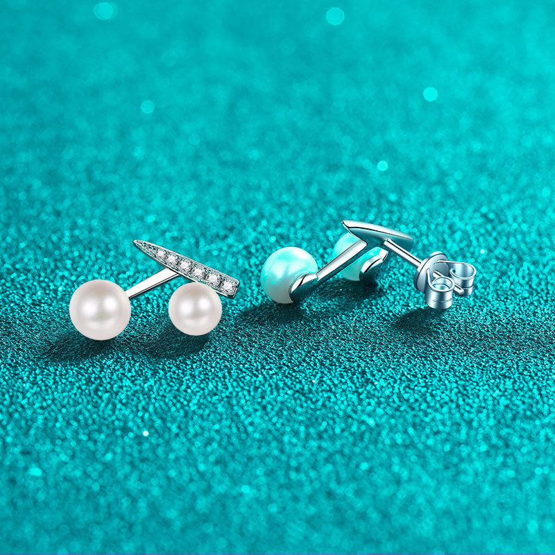 Moissanite Earrings in 925 Sterling Silver
