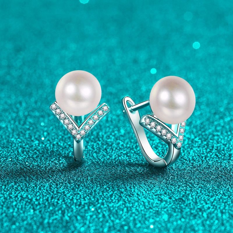 Moissanite Earrings in 925 Sterling Silver