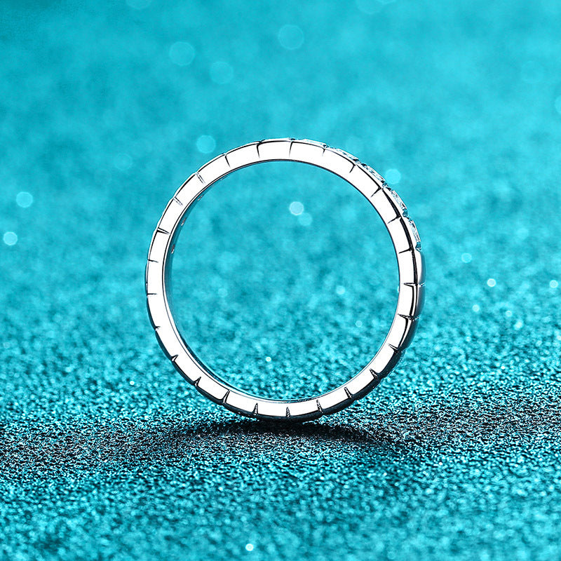 Moissanite Ring in 925 Sterling Silver