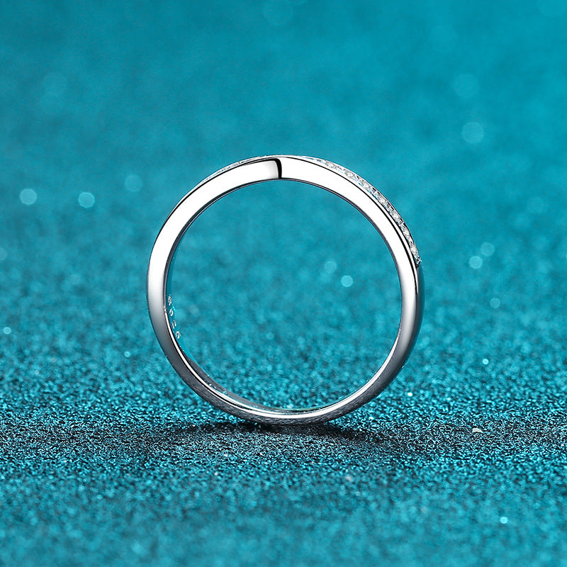 Moissanite Ring in 925 Sterling Silver