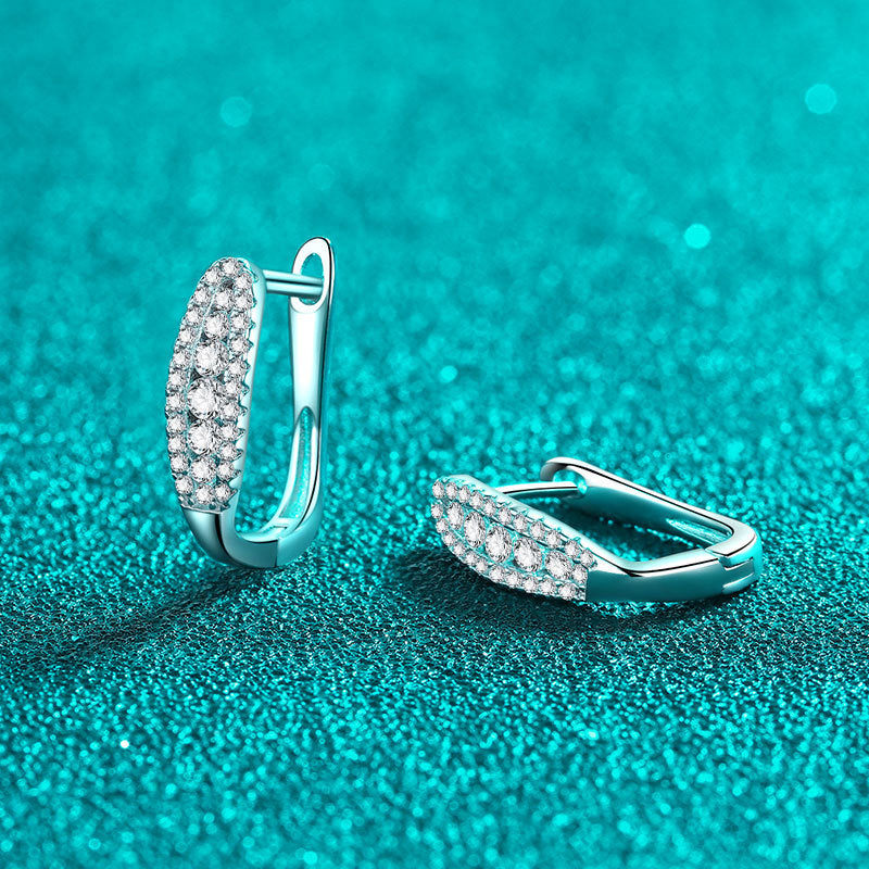 Moissanite Earrings in 925 Sterling Silver