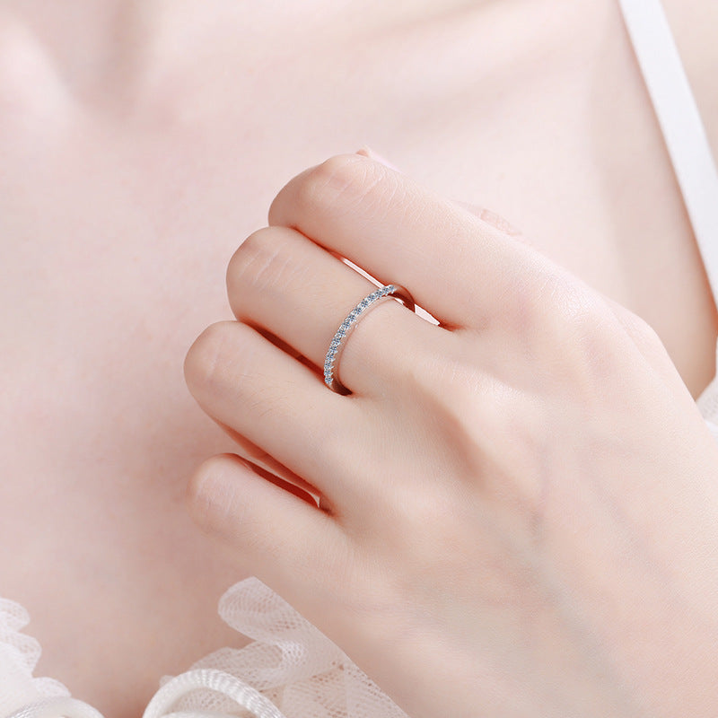 Moissanite Ring in 925 Sterling Silver