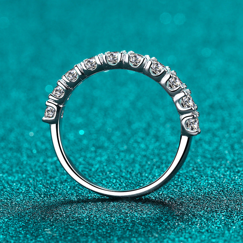 Moissanite Ring in 925 Sterling Silver
