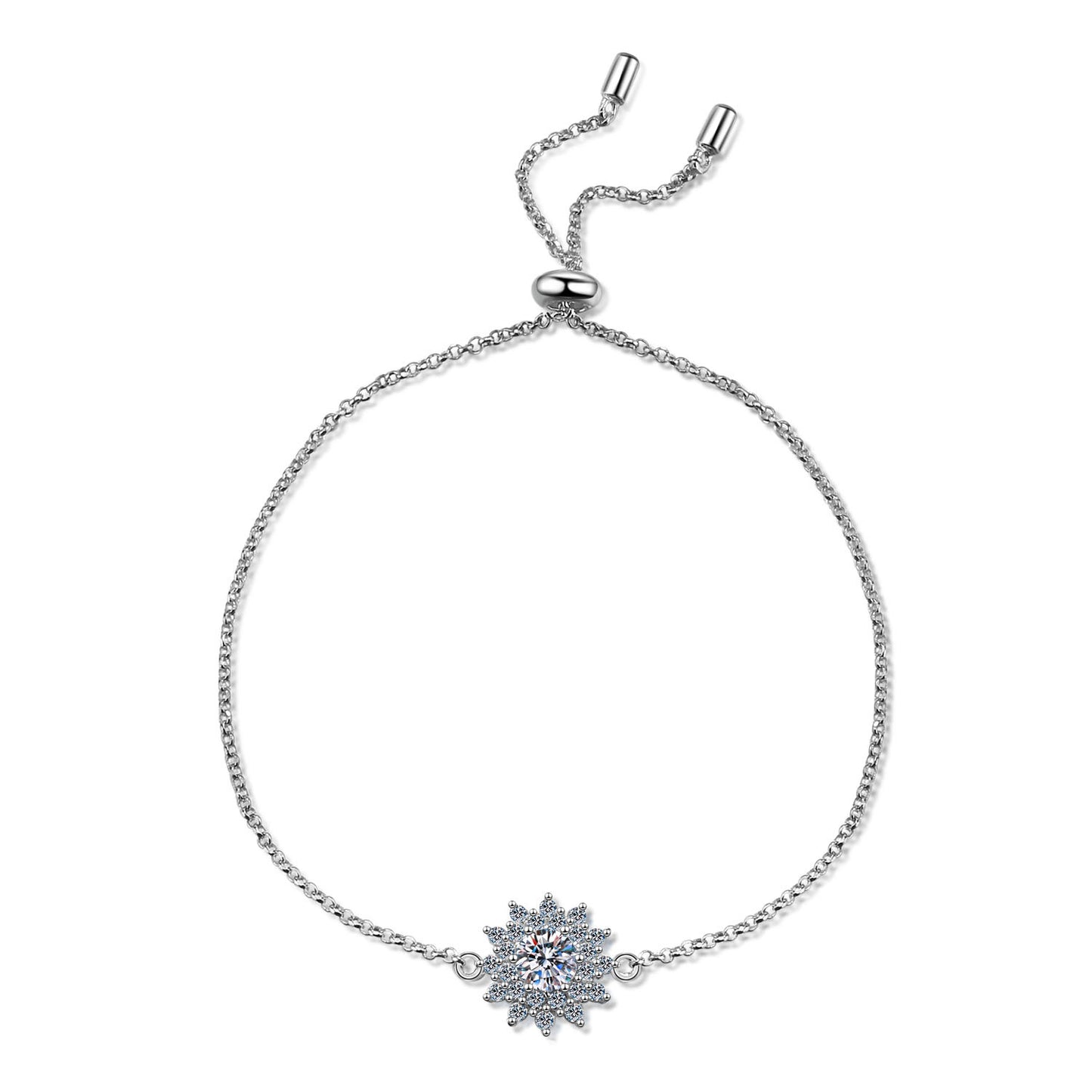Moissanite Bracelets in 925 Sterling Silver 0.5ct