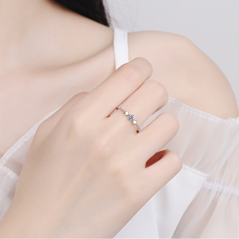 Moissanite Ring in 925 Sterling Silver