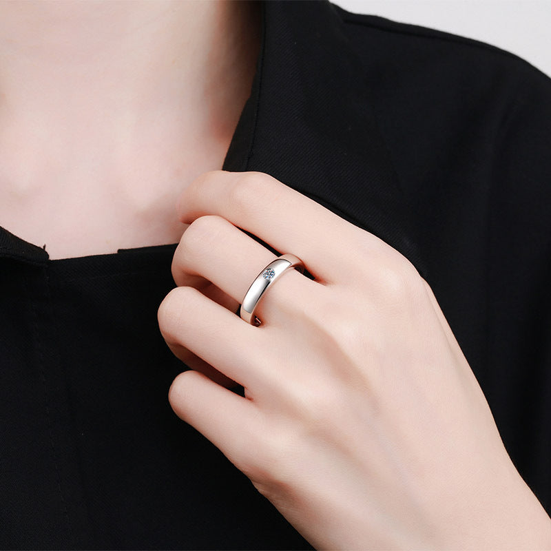 Moissanite Ring in 925 Sterling Silver