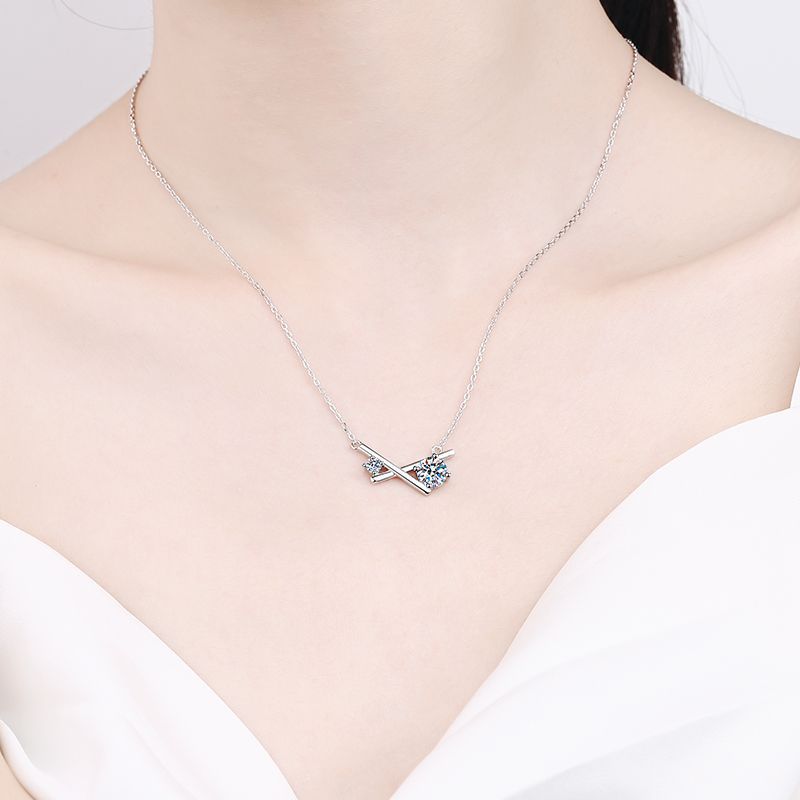 Moissanite Necklaces in 925 Sterling Silver 1.15ct